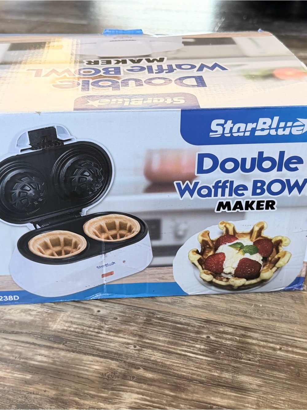 Double Waffle Bowl Maker - White